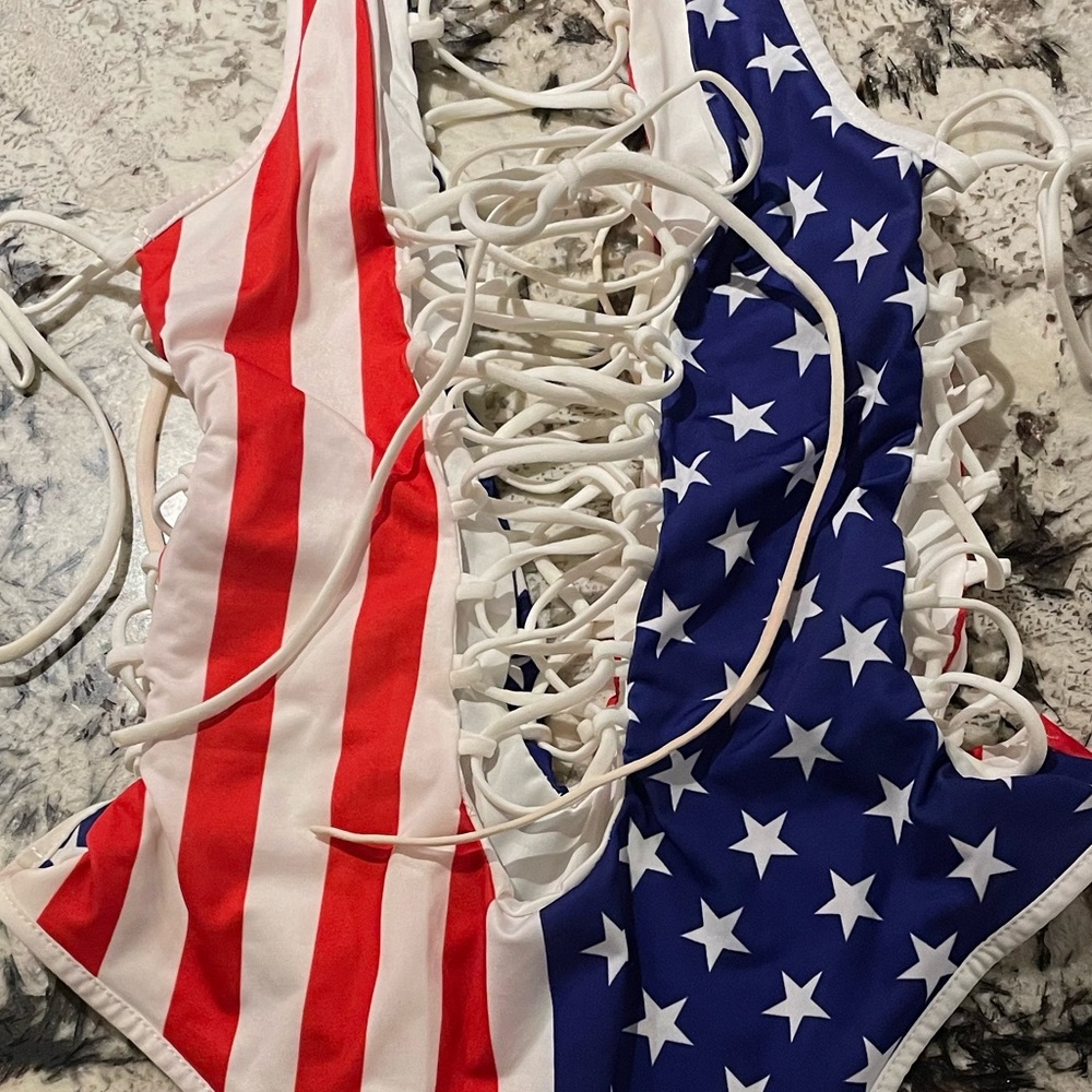 USA One Pc Laced Swimsuit